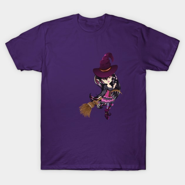 Cute anime Witch T-Shirt by AnnArtshock